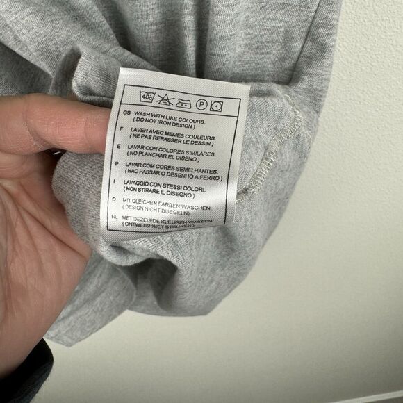 VINTAGE NIKE SWOOSH LOGO CLASSIC ESSENTIAL T-SHIRT SZ MEDIUM GREY EMBROIDERED - Picture 6 of 7